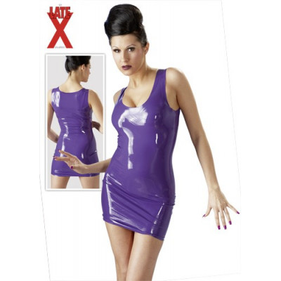 MINI ABITO IN LATEX VIOLA "LATEX DRESS PURPLE"