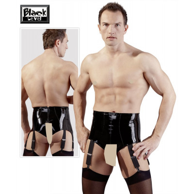 BOXER UOMO VITA ALTA IN LATEX CON APERTURA E REGGICALZE