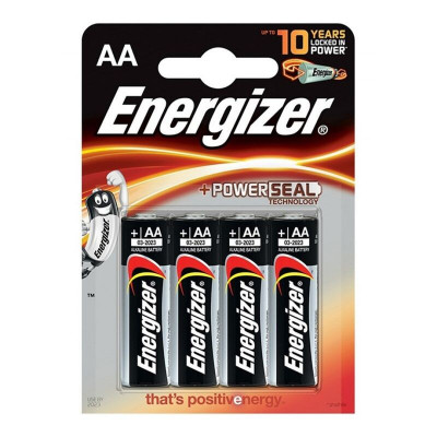 BLISTER 4 BATTERIE ENERGIZER ALKALINE POWER BATTERY AA LR6